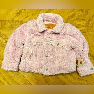 Levi’s Pink Baby Sherpa Jacket – Size 6M (NWT)
